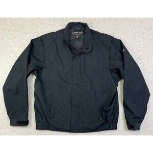 FootJoy DryJoys Windbreaker Jacket Men's M Black Golf Performance Full Zip Lined